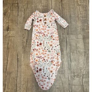 Caden Lane Baby Knot Gown Floral Newborn 7–14 lbs Soft Stretchy Sleepwear